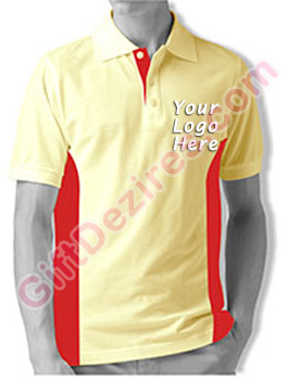 Designer Ivory and Red Color Logo Custom T Shirts